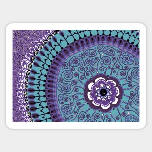 Turquoise, Purple, and Lavender Mandala Sticker